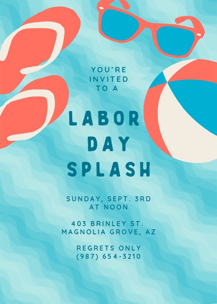 Last splash - labor day invitation