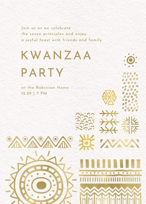 Adire eleko - kwanzaa invitation