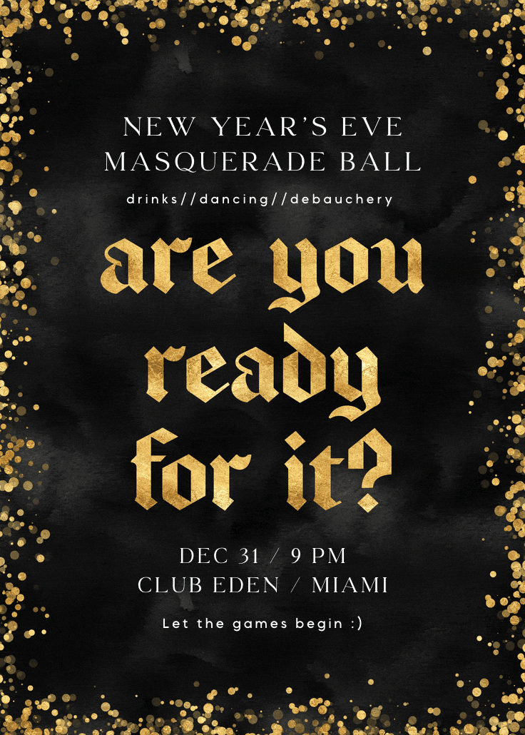 Are you ready - new year invitation