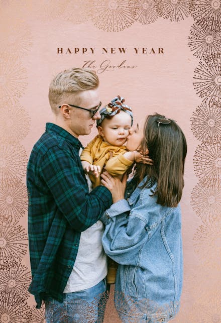 Burst frame - New Year Card