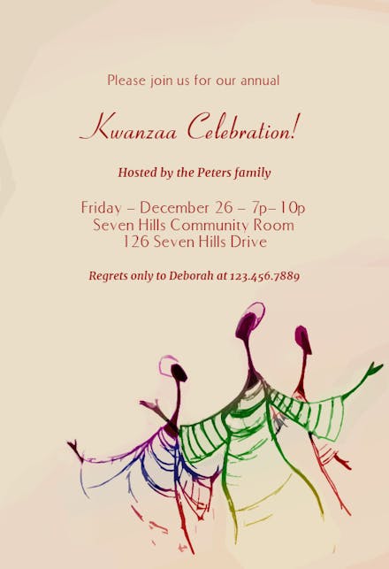 Celebrate Kwanzaa - Kwanzaa Invitation