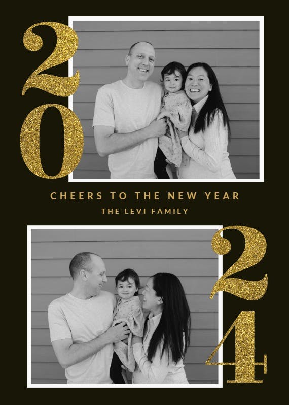 Cheers to the year - new year card