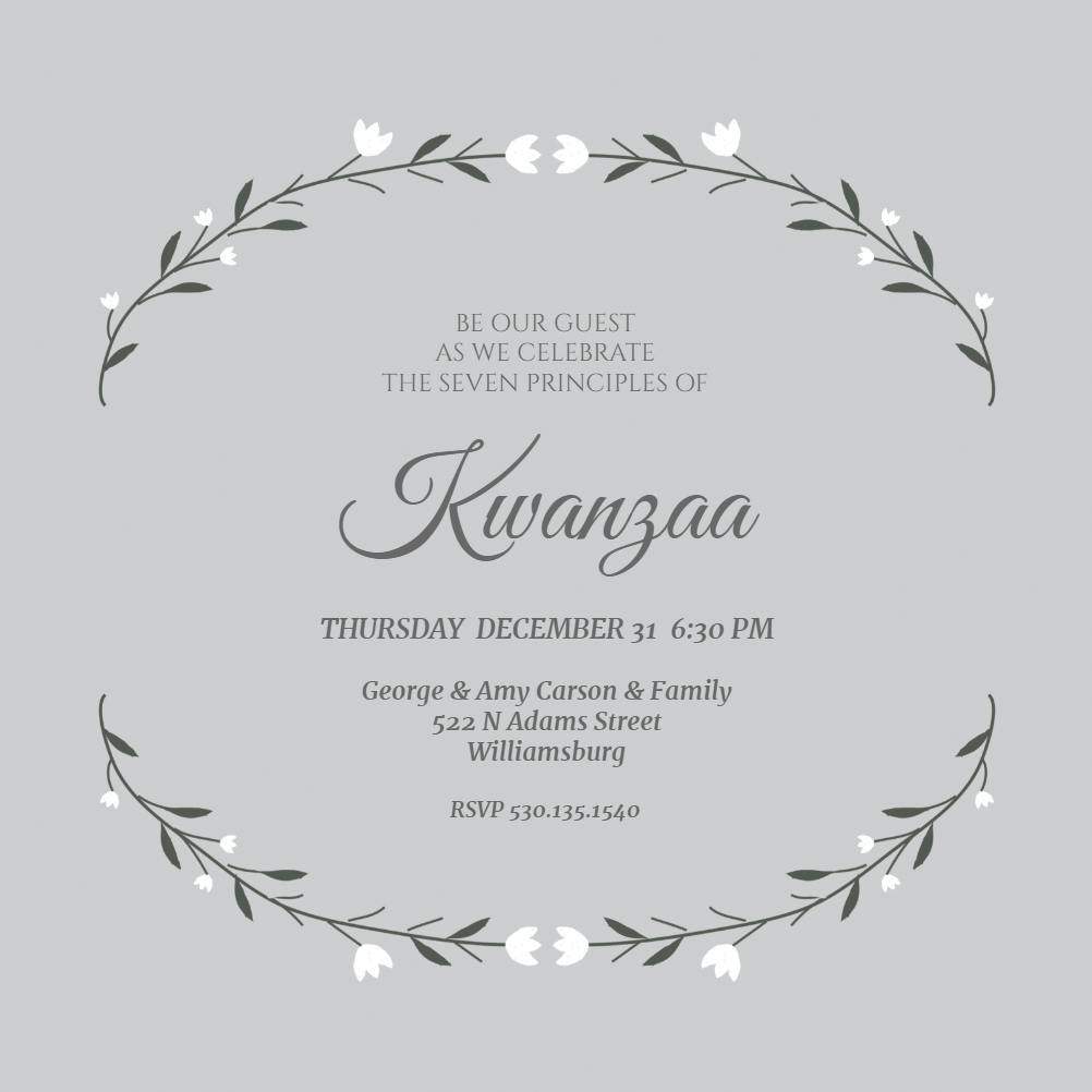 Circle of life - kwanzaa invitation