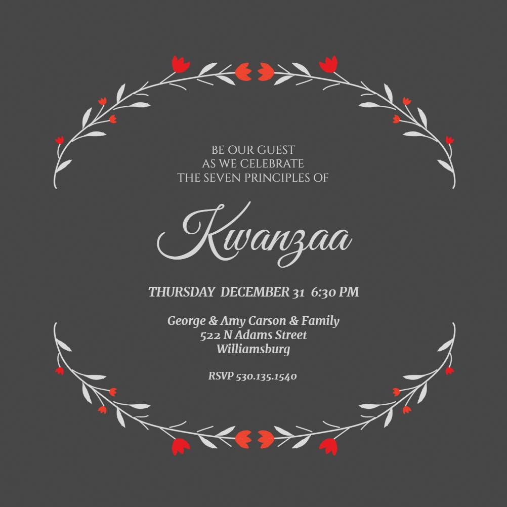 Circle of life -  invitación de kwanzaa