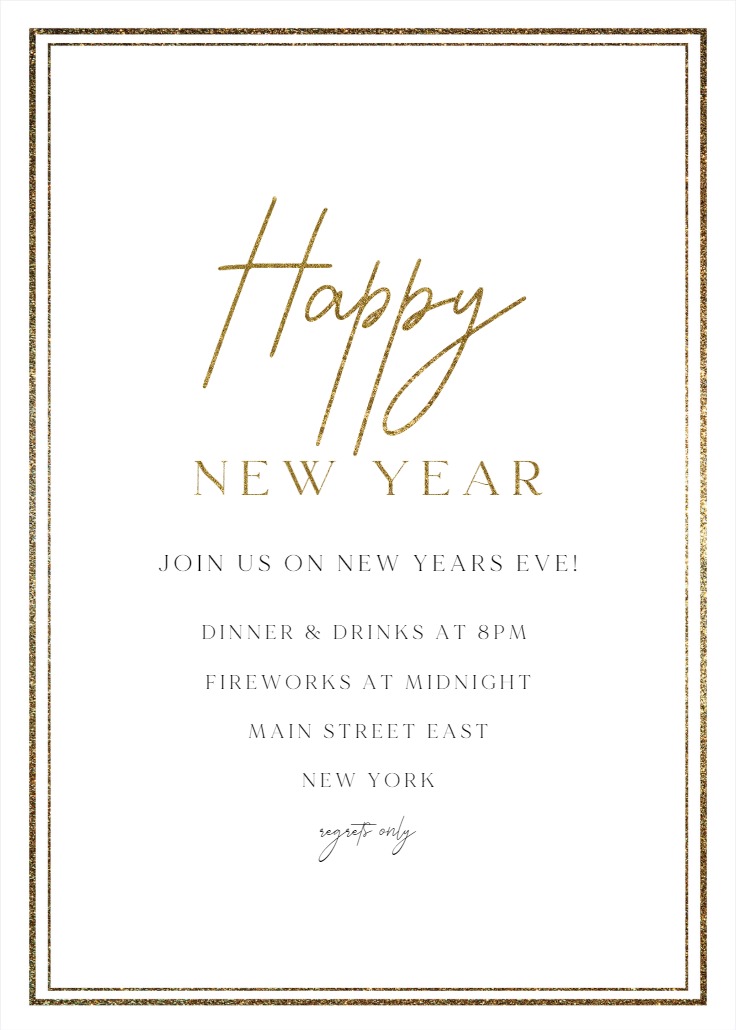 New Year's Eve Invitation Templates (Free) | Greetings Island