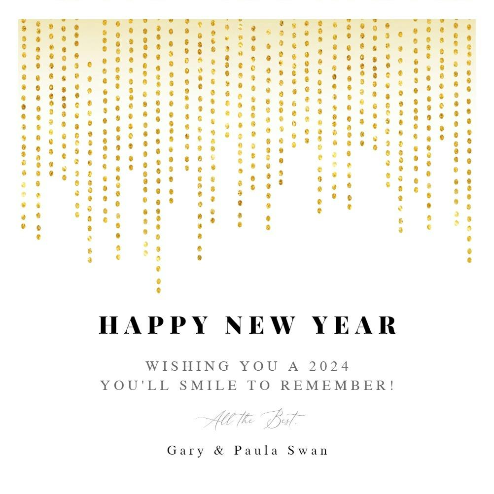 Curtained - new year card