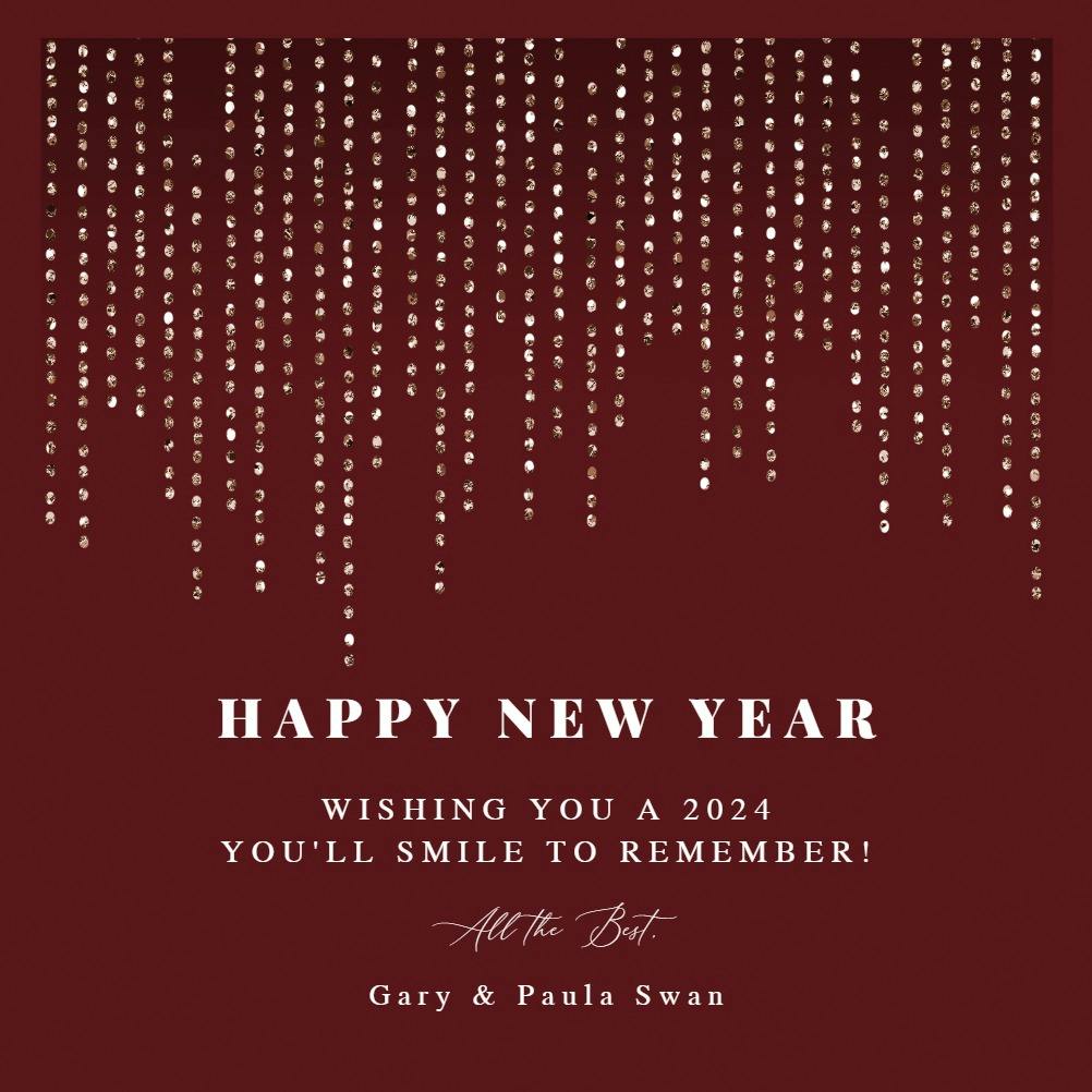 Curtained - new year card