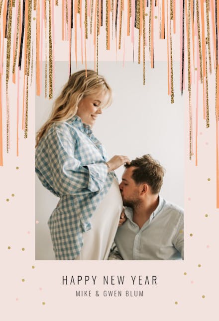 Decorative stripes - New Year Card