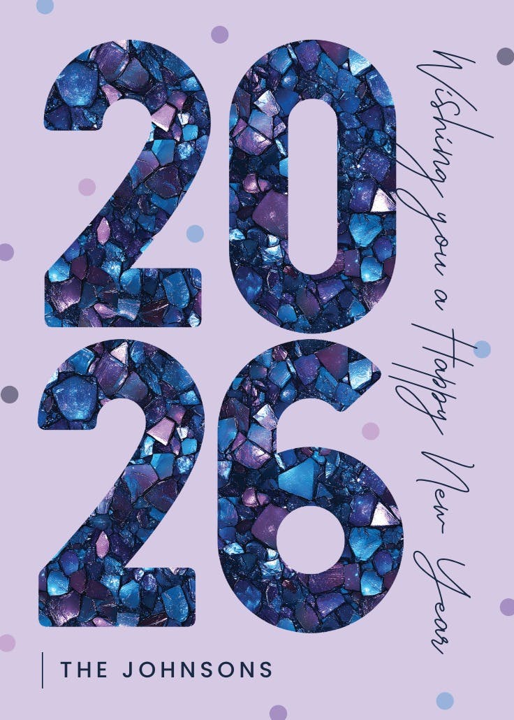 Disco ball year - new year card