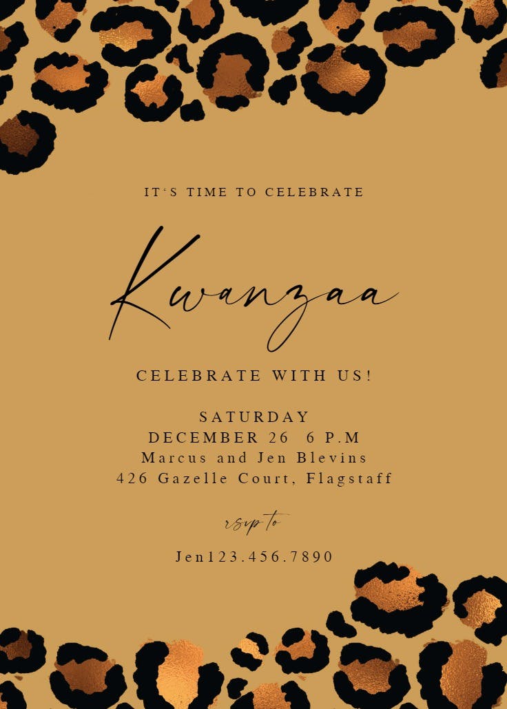 Elegant leopard - invitation