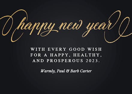 Embellished Cursive - Holidays Card