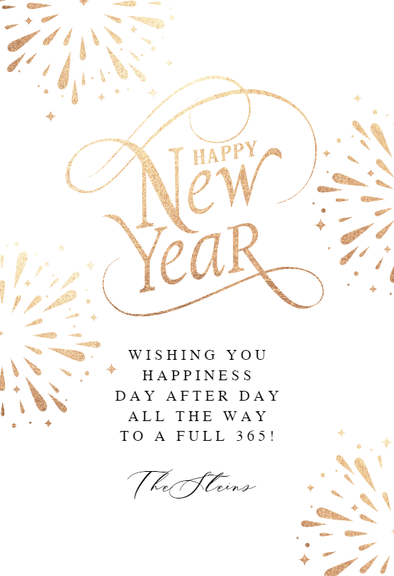 Bright Umbrellas - New Year Card (Free) | Greetings Island