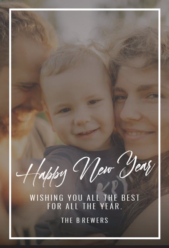 Family frame - new year card
