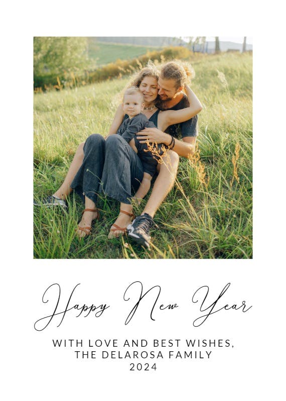 Family photo - new year card