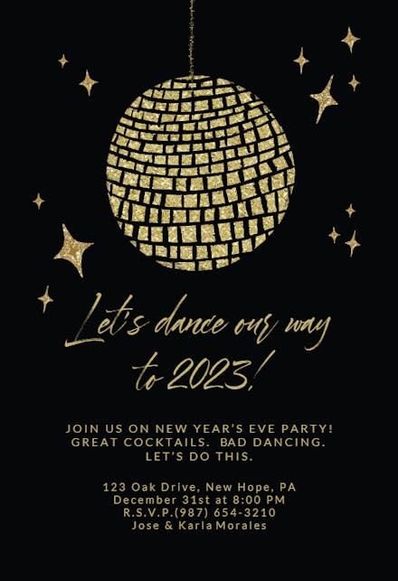 New Year's Eve Invitation Templates (Free) | Greetings Island