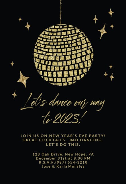 New Year's Eve Invitation Templates (Free) | Greetings Island New Year's Eve Invitation Templates (Free) | Greetings Island