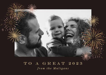 Gold Confetti - New Year Card