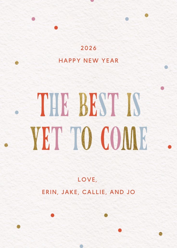 Good things ahead - holidays card