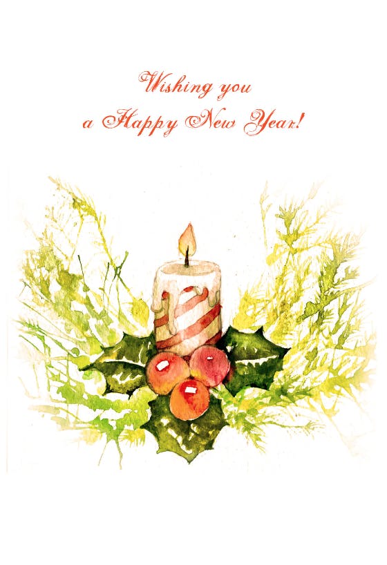 Joy and happiness - new year card