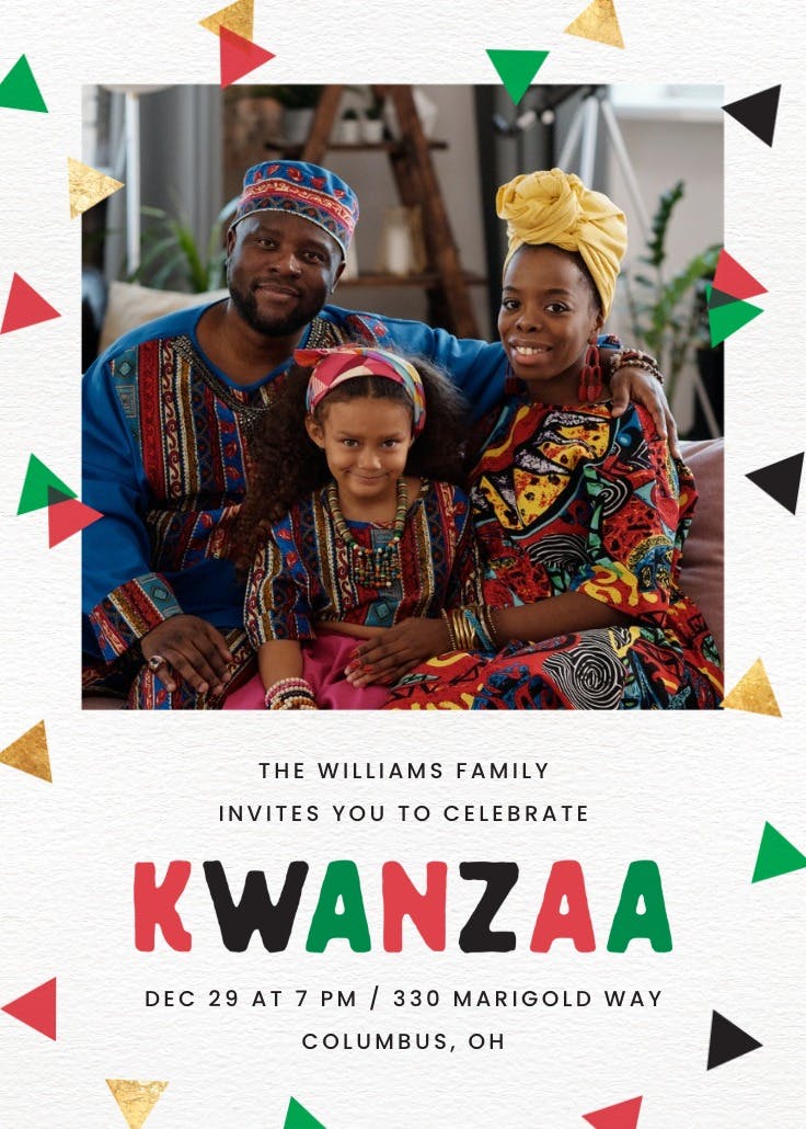 Modern kwanzaa photo - invitación de kwanzaa