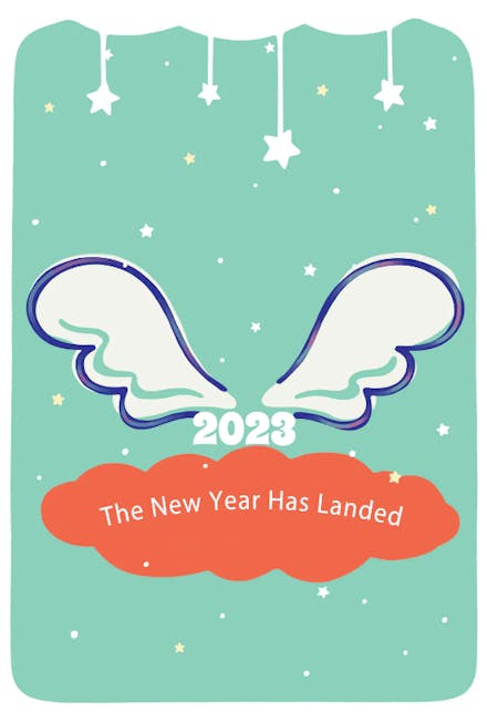 New Year Wings - New Year Card