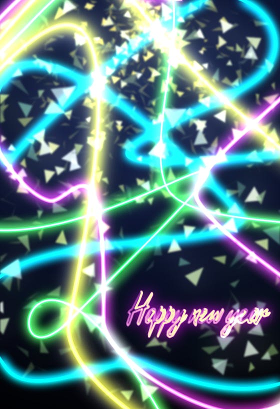 New years lights - new year card