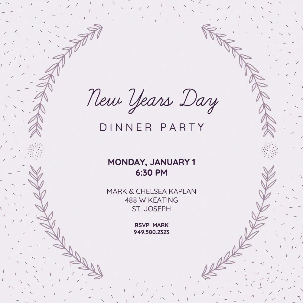Old yet new - new year invitation