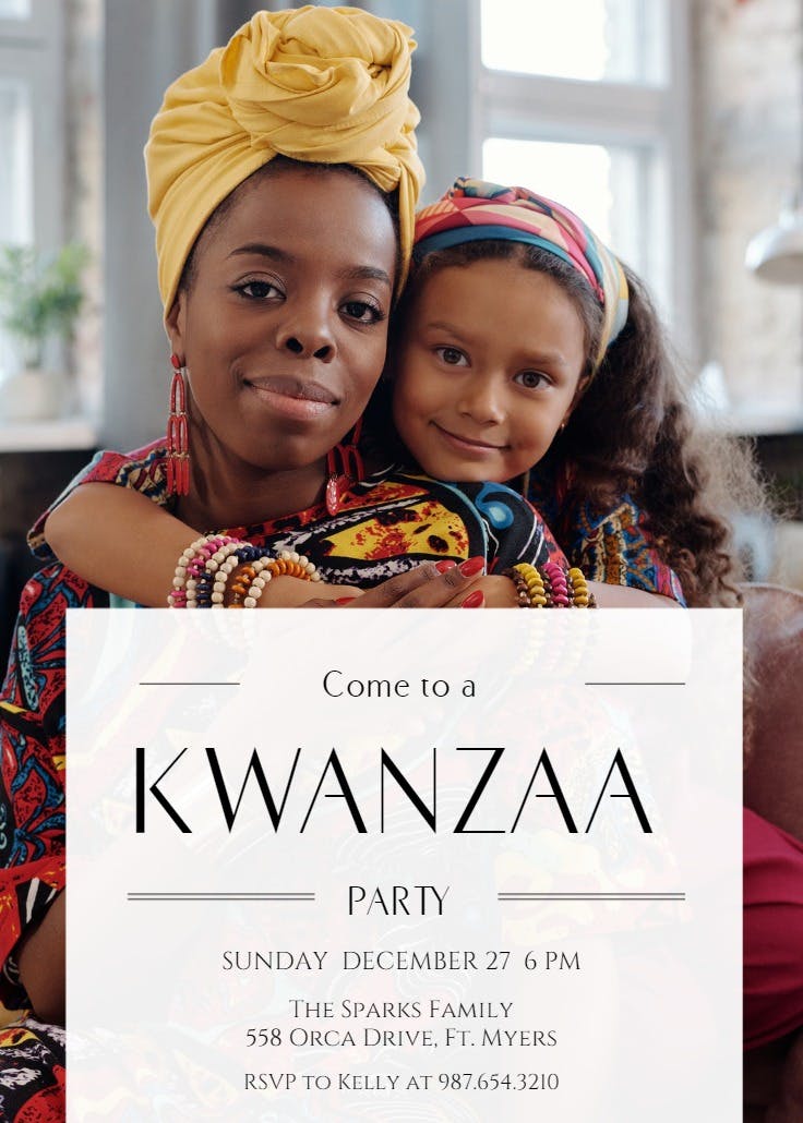 Photo op - kwanzaa invitation