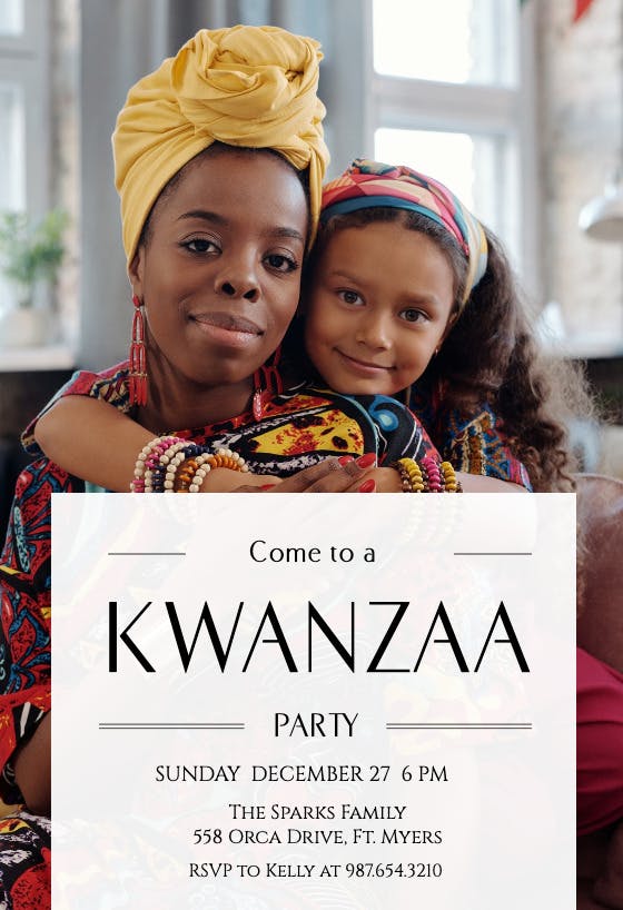 Photo op - kwanzaa invitation