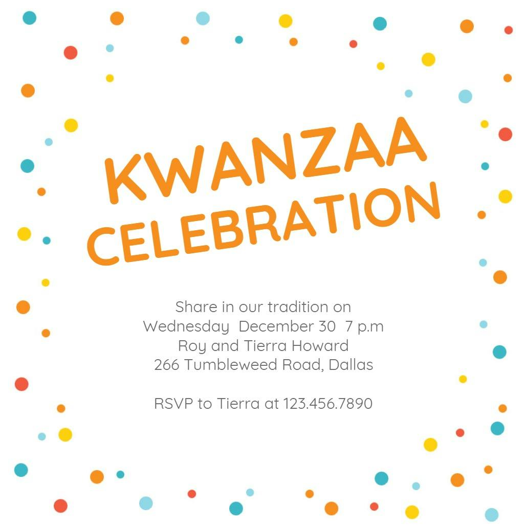 Points pattern - kwanzaa invitation