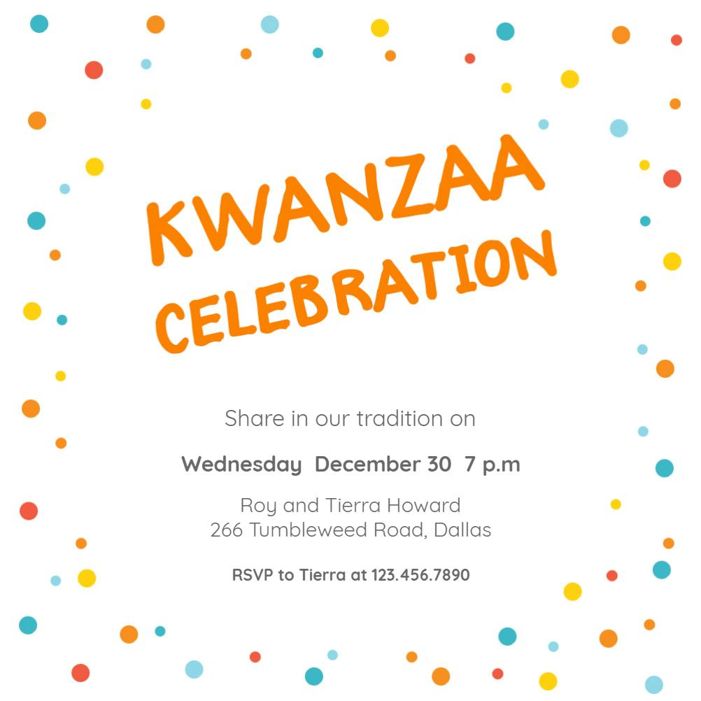 Points pattern - kwanzaa invitation