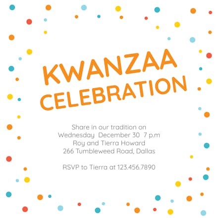 Points Pattern - Kwanzaa Invitation