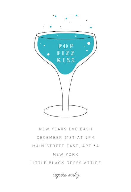 Poppin Bottles - Invitación Para Fiesta Cóctel