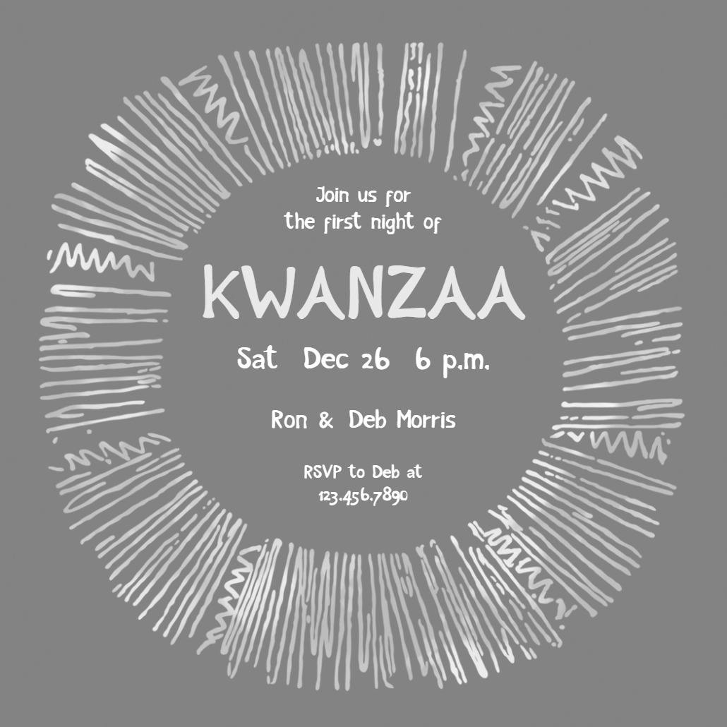 Primitive art - kwanzaa invitation