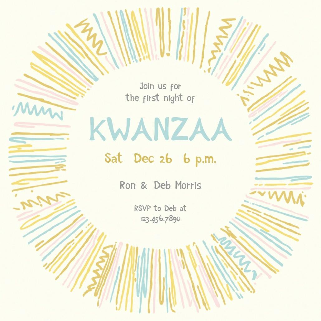 Primitive art - kwanzaa invitation