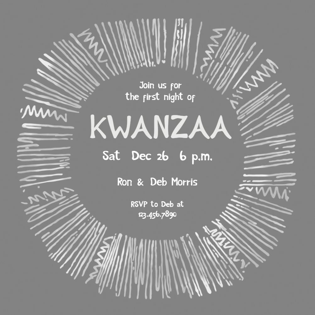 Primitive art - kwanzaa invitation