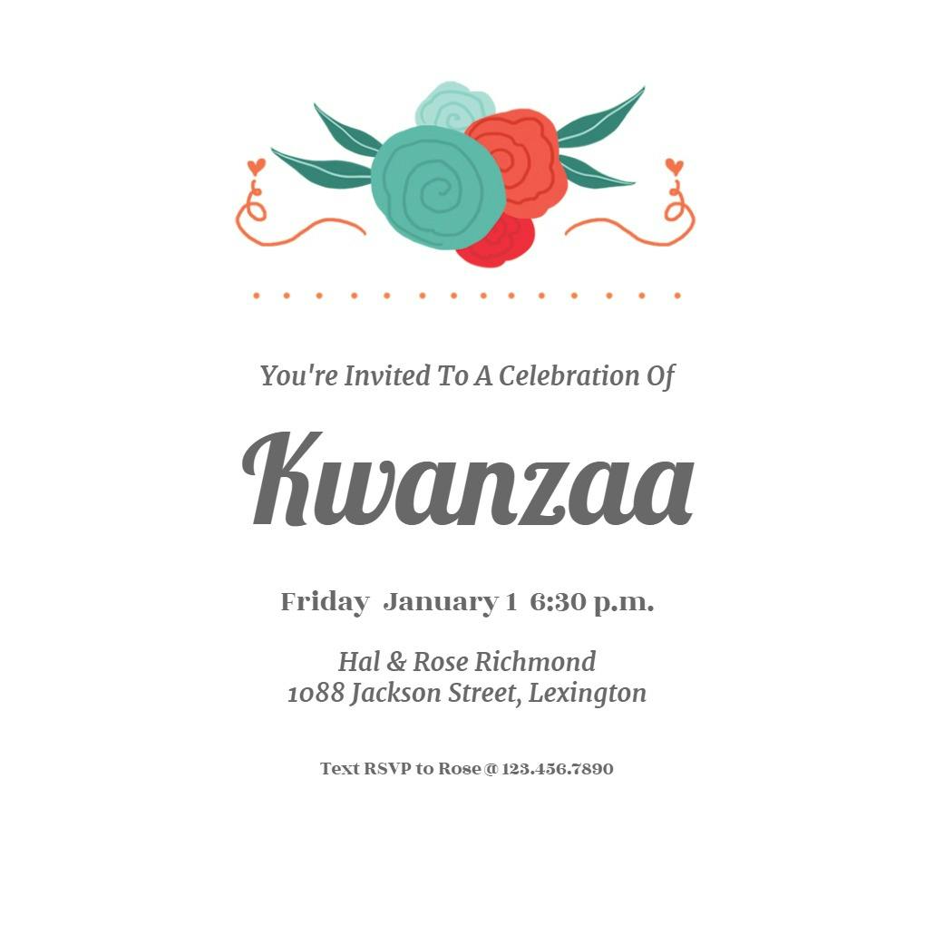 Rose quartet - kwanzaa invitation