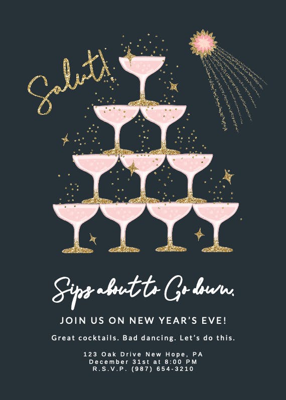Salut - new year invitation
