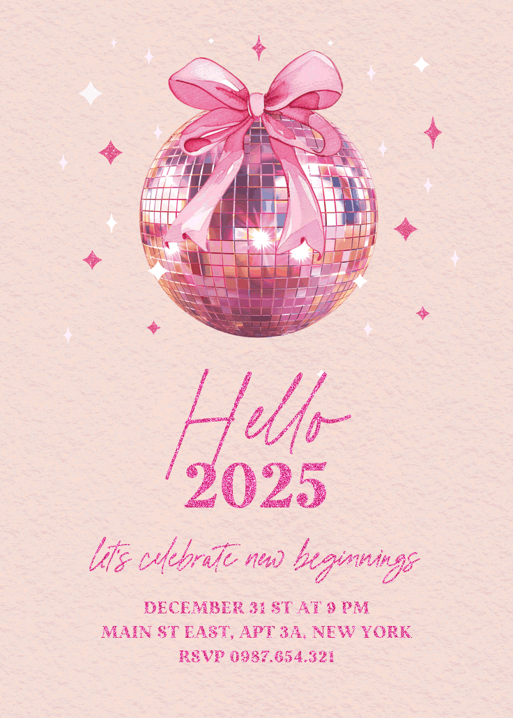 Shine on - new year invitation