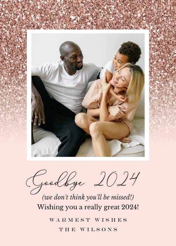 Sparkles & smiles - new year card