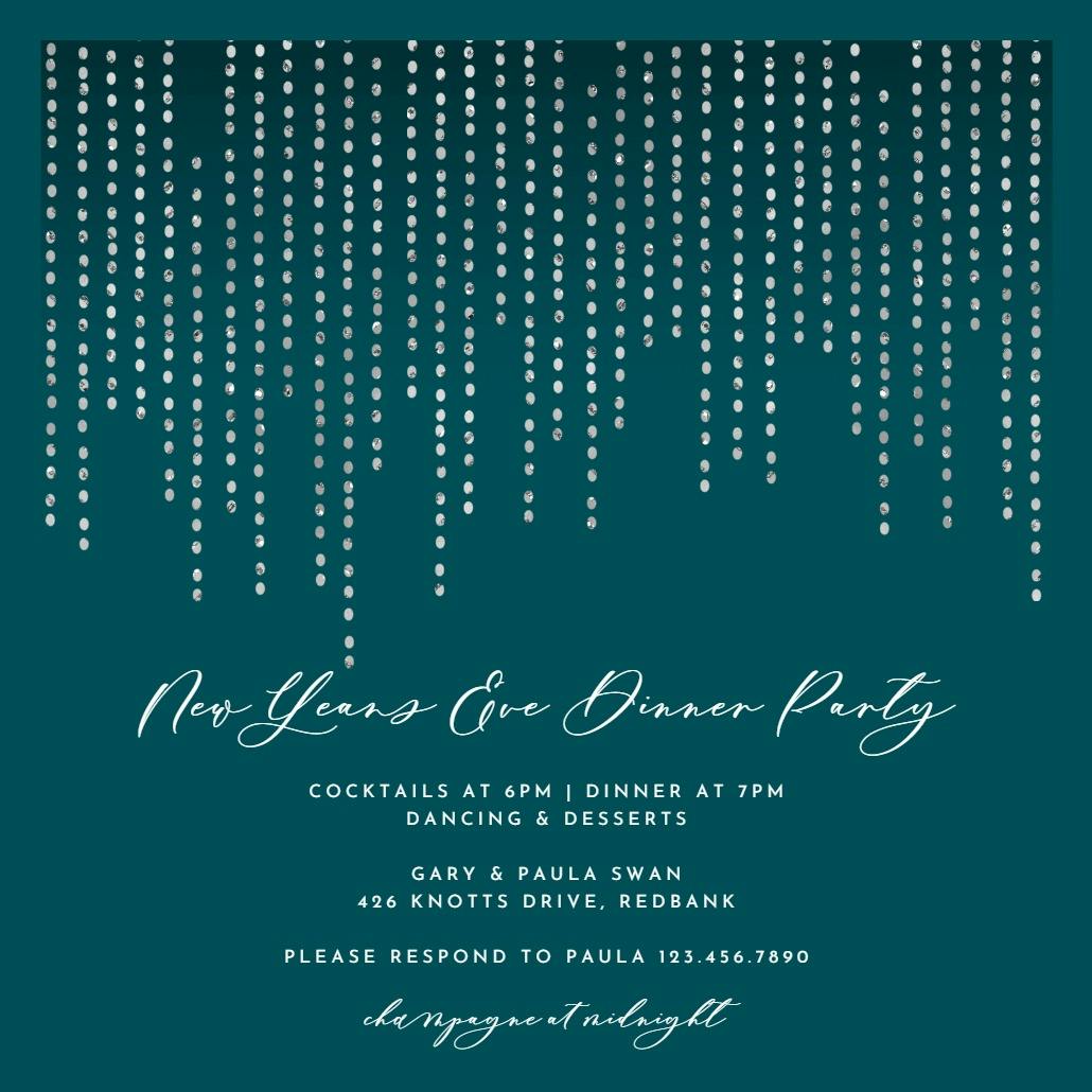 Staggered strands - new year invitation