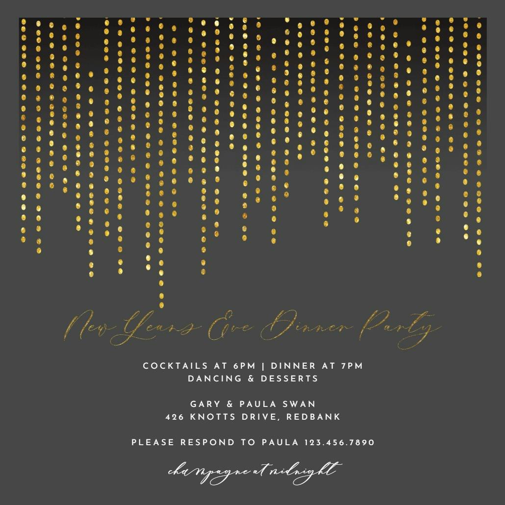 Staggered strands - invitación de año nuevo