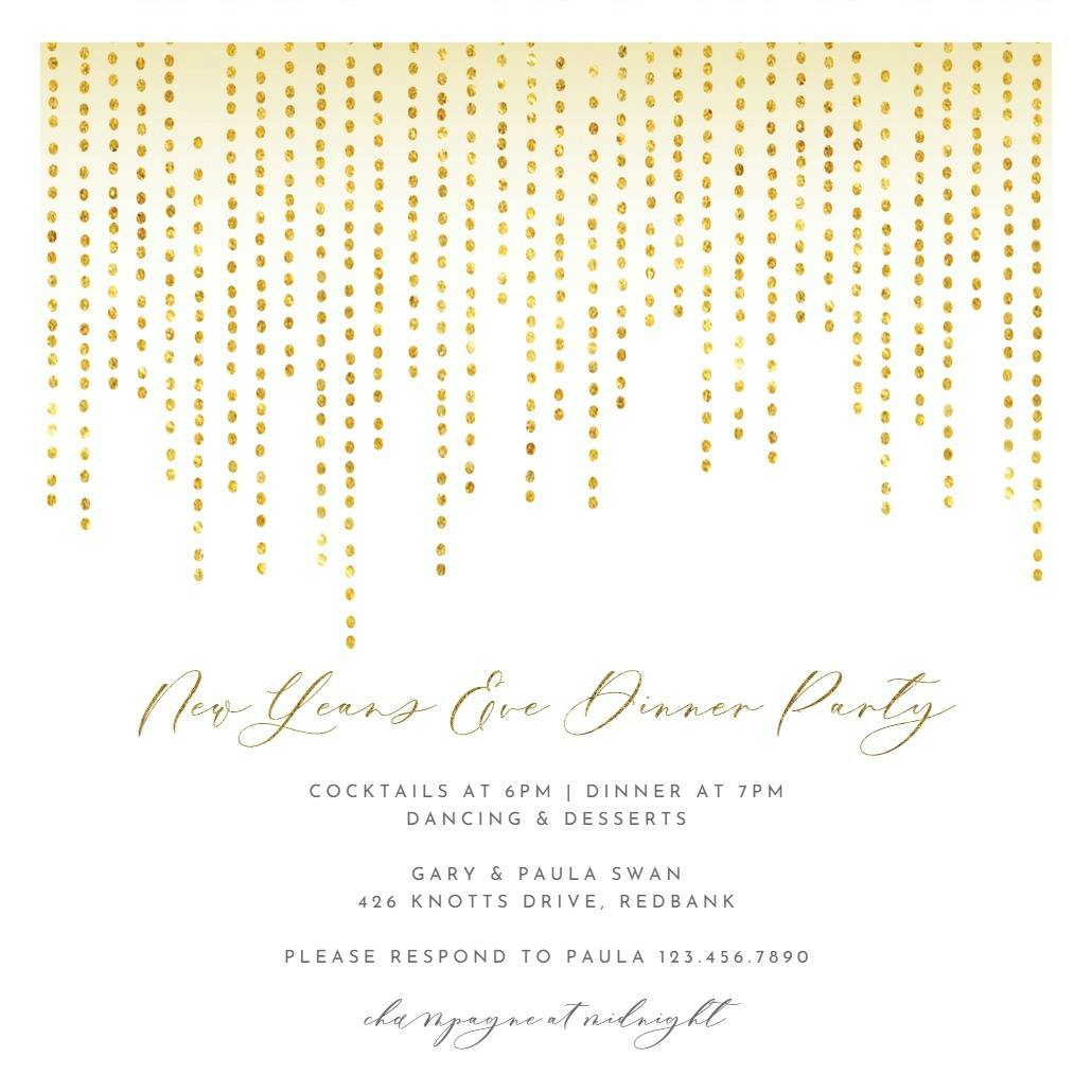 Staggered strands - new year invitation