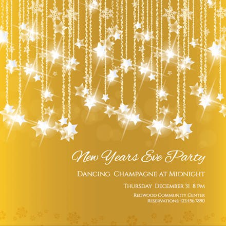 Star Struck - New Year Invitation