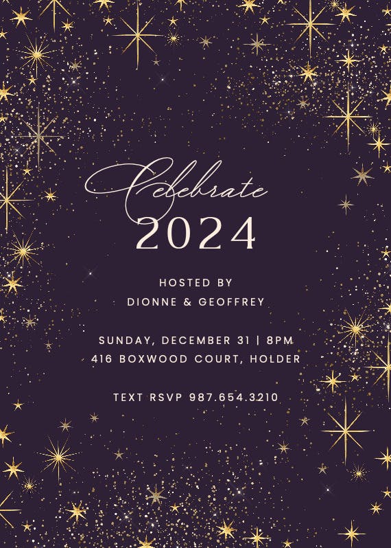 Stellar -  invitación de año nuevo