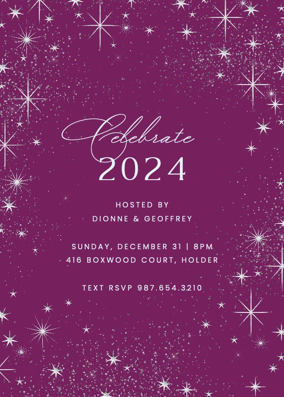 Stellar - new year invitation