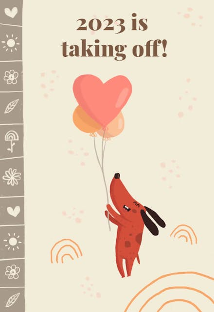 Taking Off - New Year Card