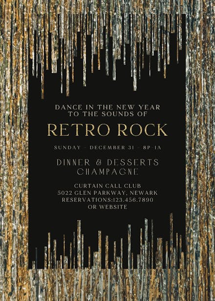 Tinsel time - new year invitation