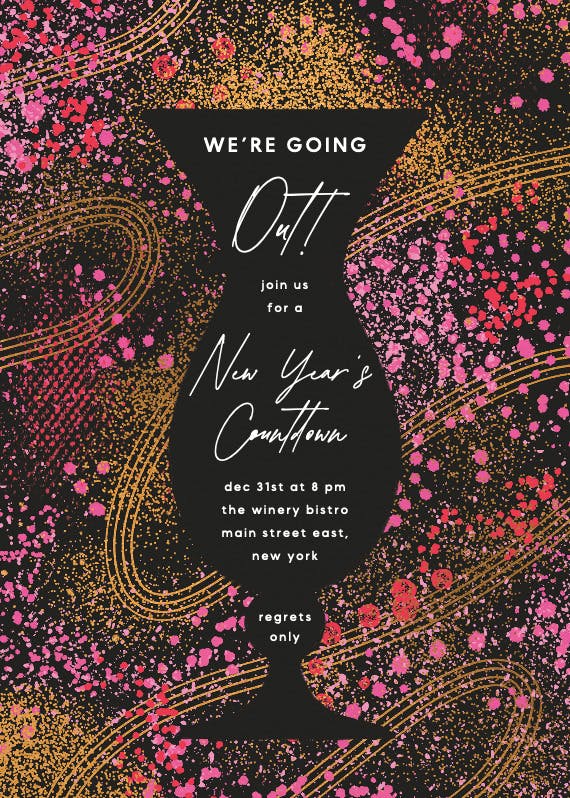 We're going out tonight - new year invitation