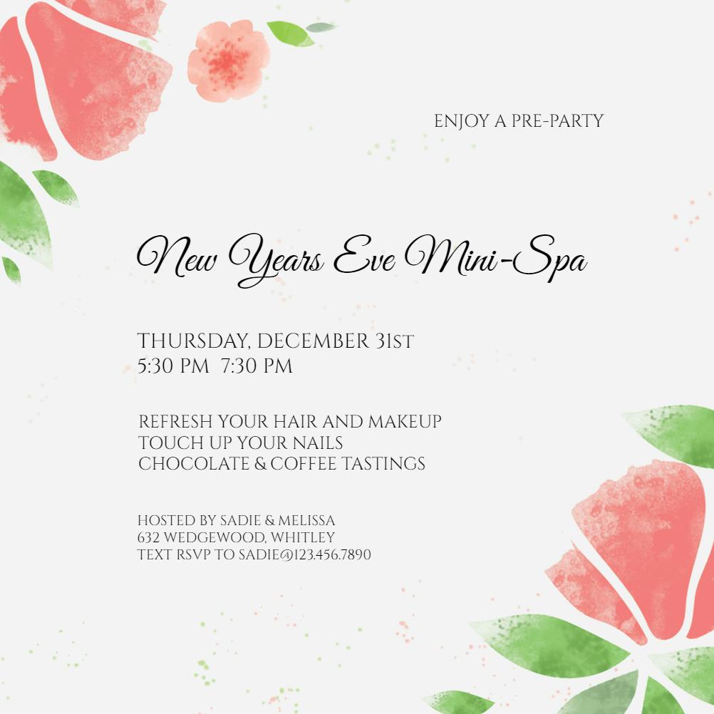 Wisp of color - new year invitation